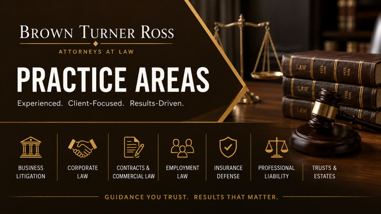 Brown Turner Ross Practice Areas